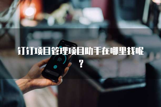 钉钉项目管理项目助手在哪里找呢?