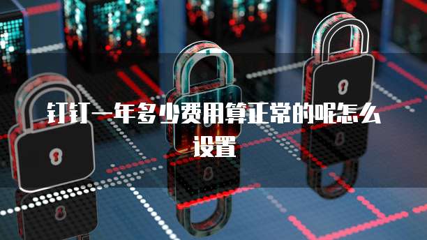 钉钉一年多少费用算正常的呢怎么设置