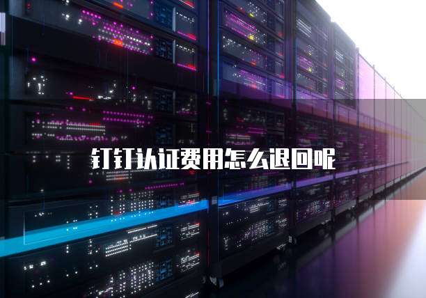 钉钉认证费用怎么退回呢