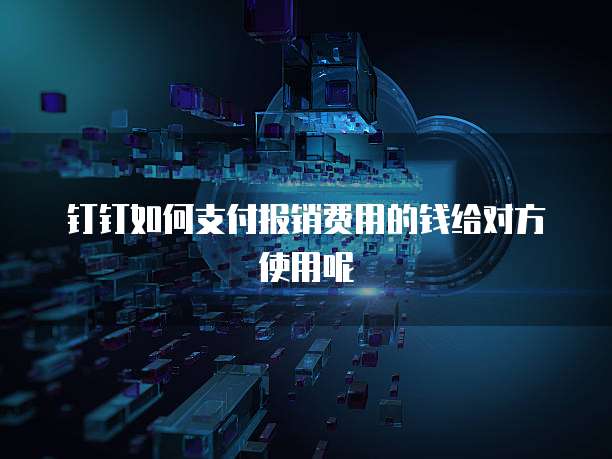 钉钉如何支付报销费用的钱给对方使用呢