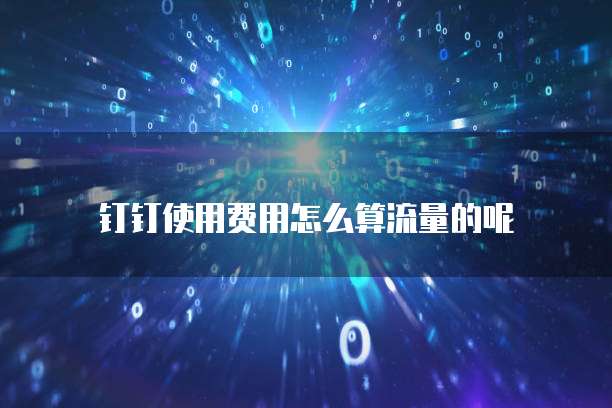 钉钉使用费用怎么算流量的呢