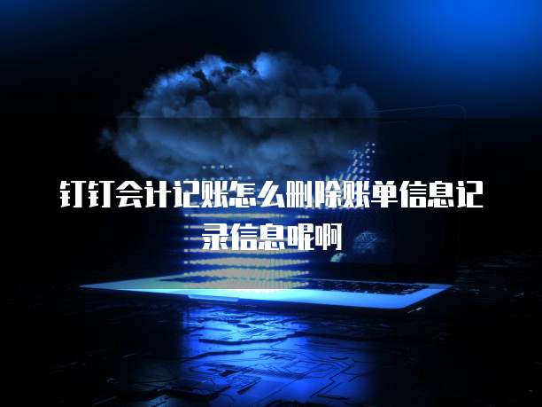钉钉会计记账怎么删除账单信息记录信息呢啊