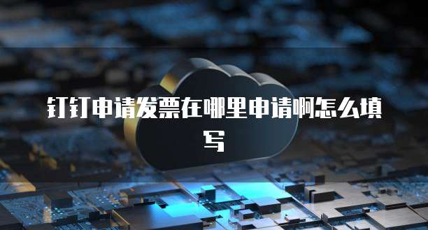 钉钉申请发票在哪里申请啊怎么填写