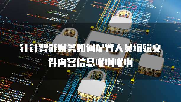 钉钉智能财务如何配置人员编辑文件内容信息呢啊呢啊