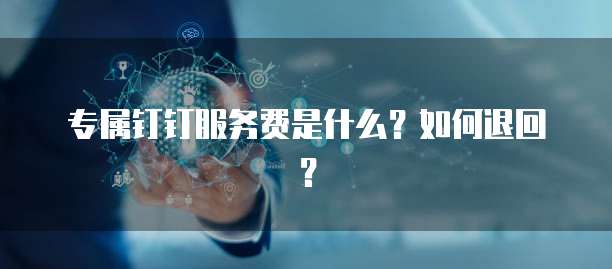 专属钉钉服务费是什么?如何退回?