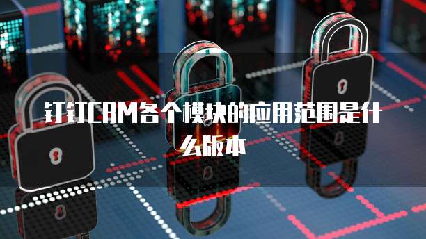 钉钉CRM各个模块的应用范围是什么版本