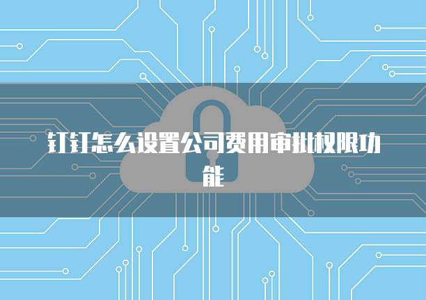 钉钉怎么设置公司费用审批权限功能