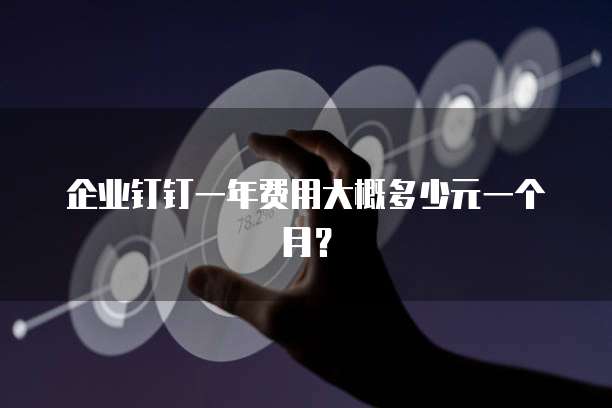 企业钉钉一年费用大概多少元一个月?