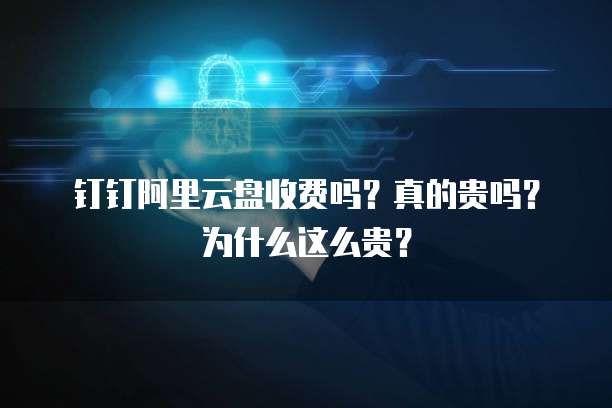 钉钉阿里云盘收费吗?真的贵吗?为什么这么贵?