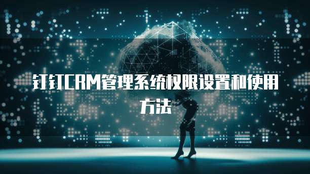 钉钉CRM管理系统权限设置和使用方法