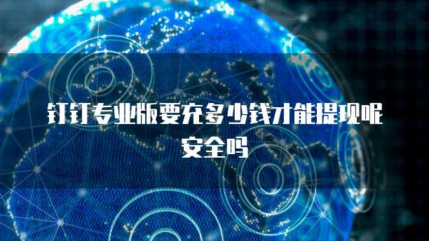 钉钉专业版要充多少钱才能提现呢安全吗