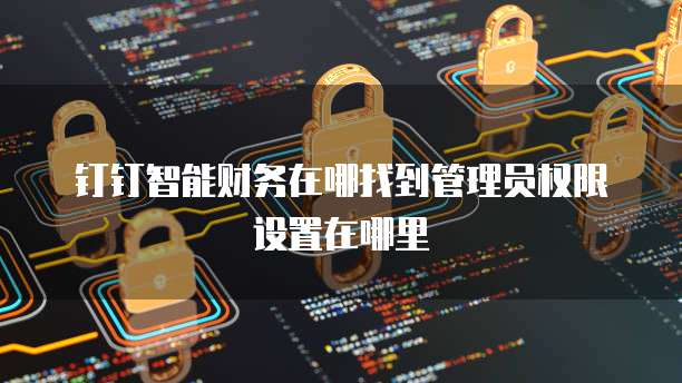 钉钉智能财务在哪找到管理员权限设置在哪里