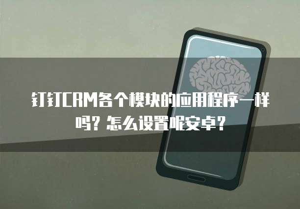 钉钉CRM各个模块的应用程序一样吗?怎么设置呢安卓?