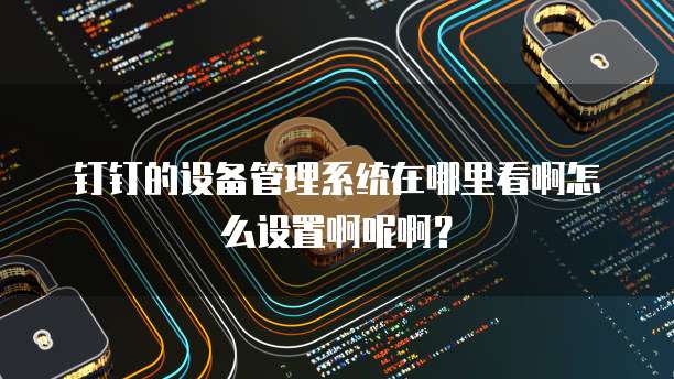 钉钉的设备管理系统在哪里看啊怎么设置啊呢啊？