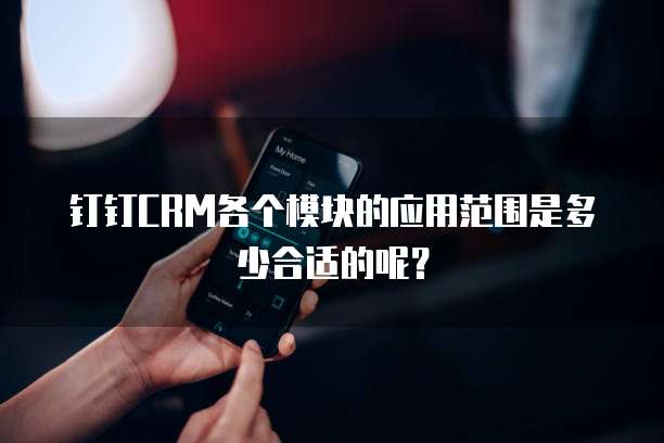 钉钉CRM各个模块的应用范围是多少合适的呢?