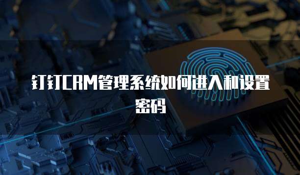 钉钉CRM管理系统如何进入和设置密码