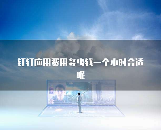 钉钉应用费用多少钱一个小时合适呢