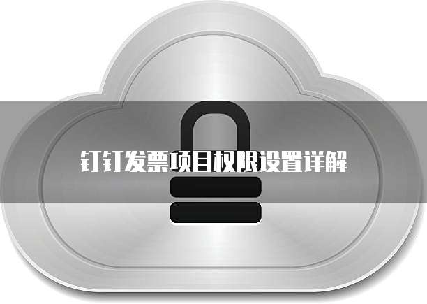 钉钉发票项目权限设置详解