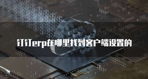 钉钉erp在哪里找到客户端设置的