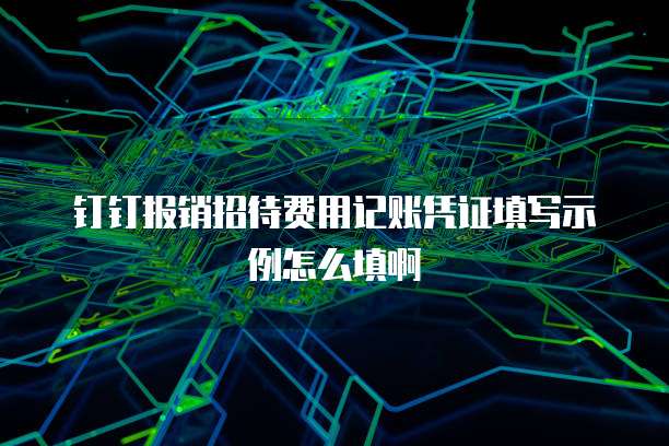 钉钉报销招待费用记账凭证填写示例怎么填啊