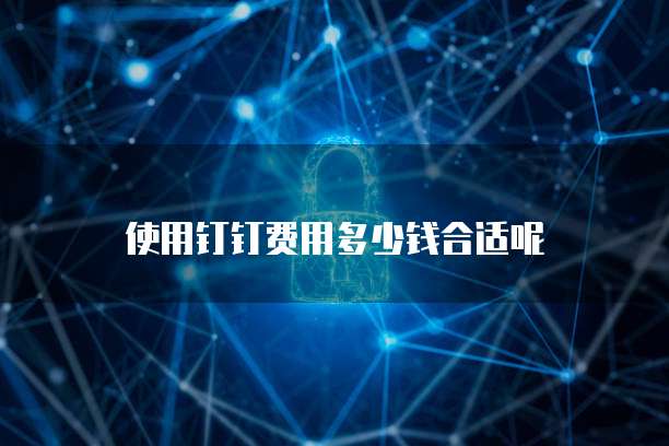 使用钉钉费用多少钱合适呢
