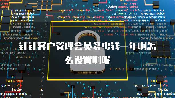 钉钉客户管理会员多少钱一年啊怎么设置啊呢