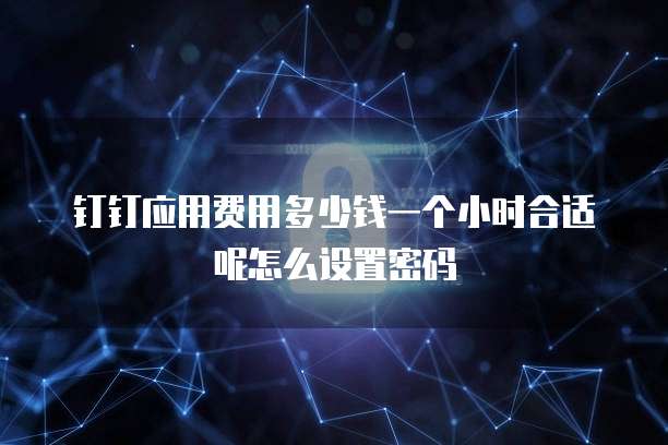 钉钉应用费用多少钱一个小时合适呢怎么设置密码