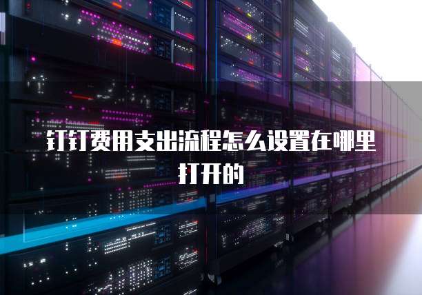 钉钉费用支出流程怎么设置在哪里打开的