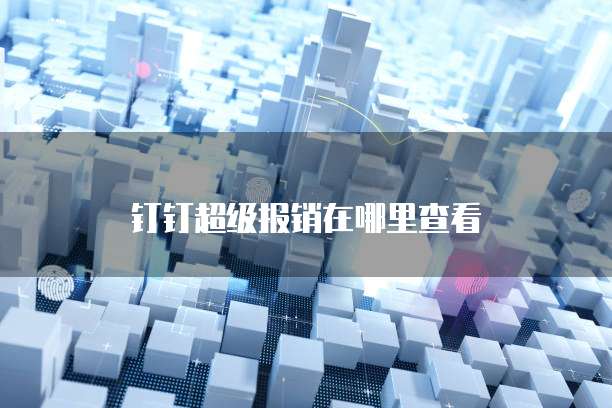 钉钉超级报销在哪里查看