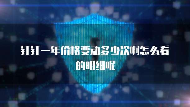 钉钉一年价格变动多少次啊怎么看的明细呢