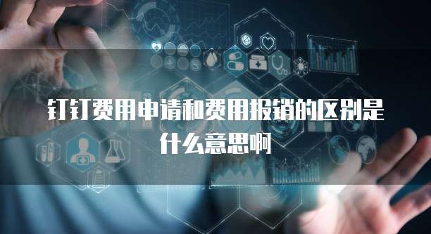 钉钉费用申请和费用报销的区别是什么意思啊