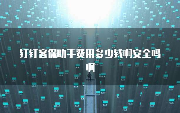 钉钉客保助手费用多少钱啊安全吗啊