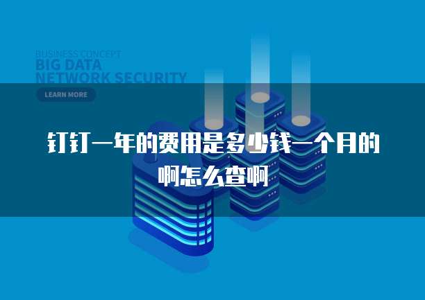钉钉一年的费用是多少钱一个月的啊怎么查啊