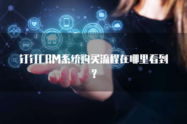 钉钉CRM系统购买流程在哪里看到?