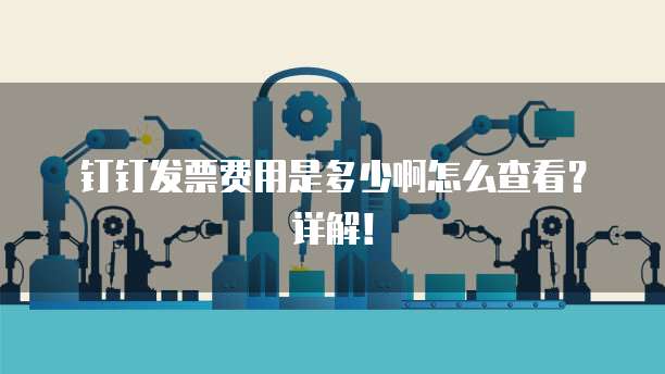 钉钉发票费用是多少啊怎么查看?详解!