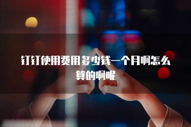 钉钉使用费用多少钱一个月啊怎么算的啊呢