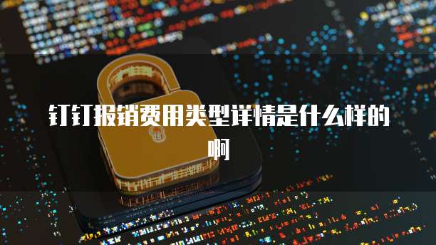 钉钉报销费用类型详情是什么样的啊