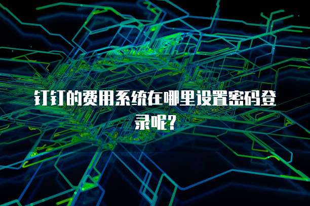 钉钉的费用系统在哪里设置密码登录呢?
