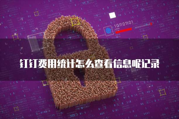 钉钉费用统计怎么查看信息呢记录