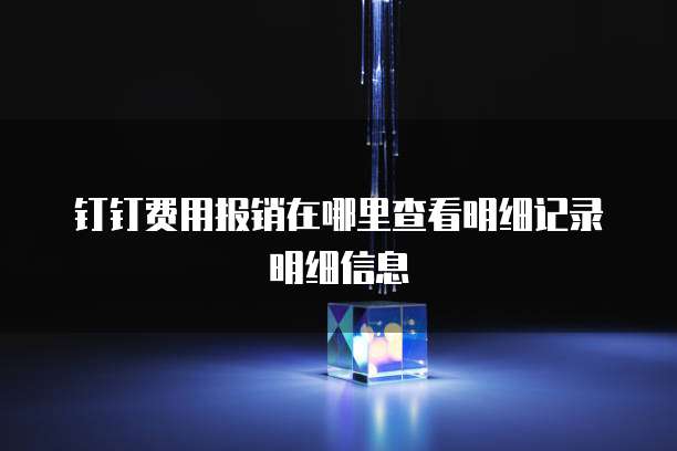 钉钉费用报销在哪里查看明细记录明细信息