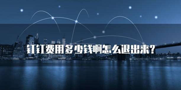 钉钉费用多少钱啊怎么退出来?