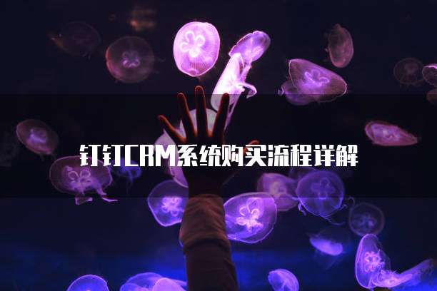 钉钉CRM系统购买流程详解