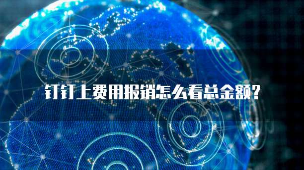 钉钉上费用报销怎么看总金额？
