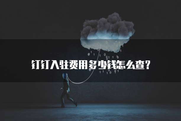 钉钉入驻费用多少钱怎么查？