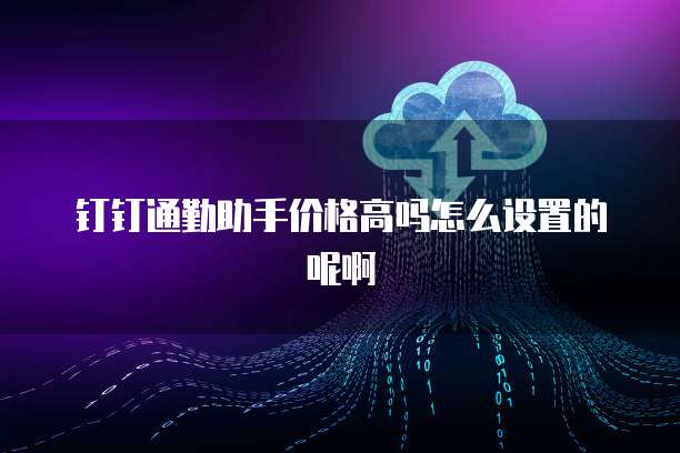 钉钉通勤助手价格高吗怎么设置的呢啊