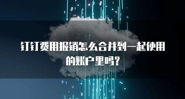钉钉费用报销怎么合并到一起使用的账户里吗?