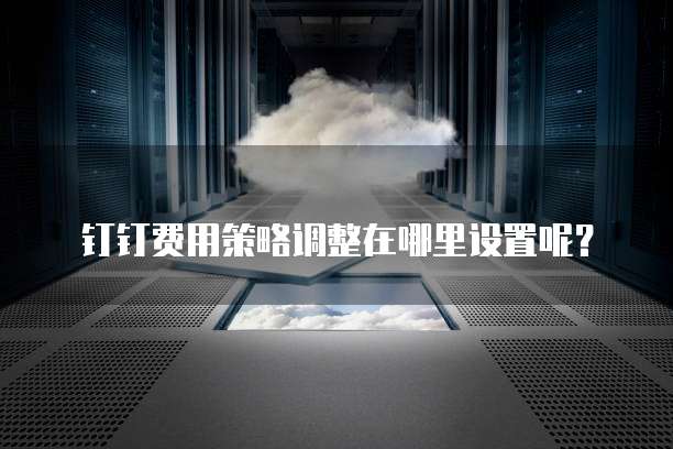 钉钉费用策略调整在哪里设置呢？