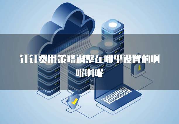 钉钉费用策略调整在哪里设置的啊呢啊呢
