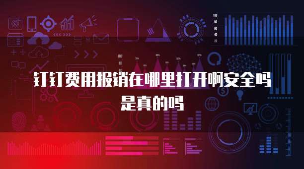 钉钉费用报销在哪里打开啊安全吗是真的吗
