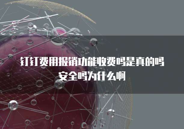 钉钉费用报销功能收费吗是真的吗安全吗为什么啊